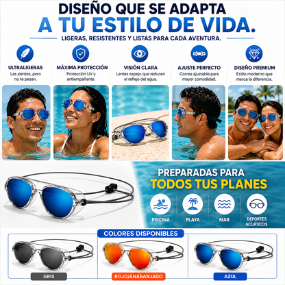 AquaVision™ – Gafas Acuáticas Premium UV