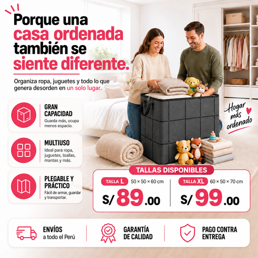 GuardaMax™ Organizador plegable, antipolvo de gran capacidad.